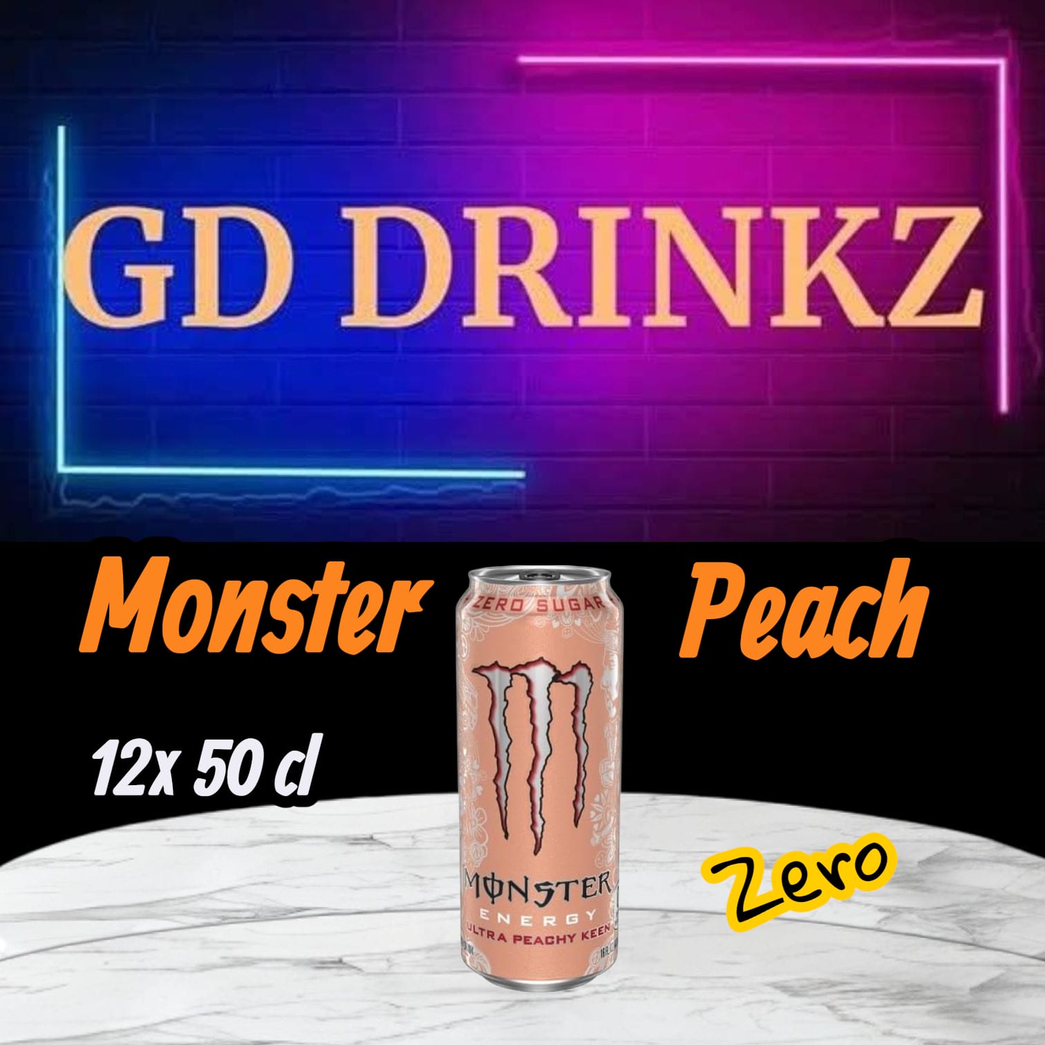 Monster Peach Zero 12x50cl