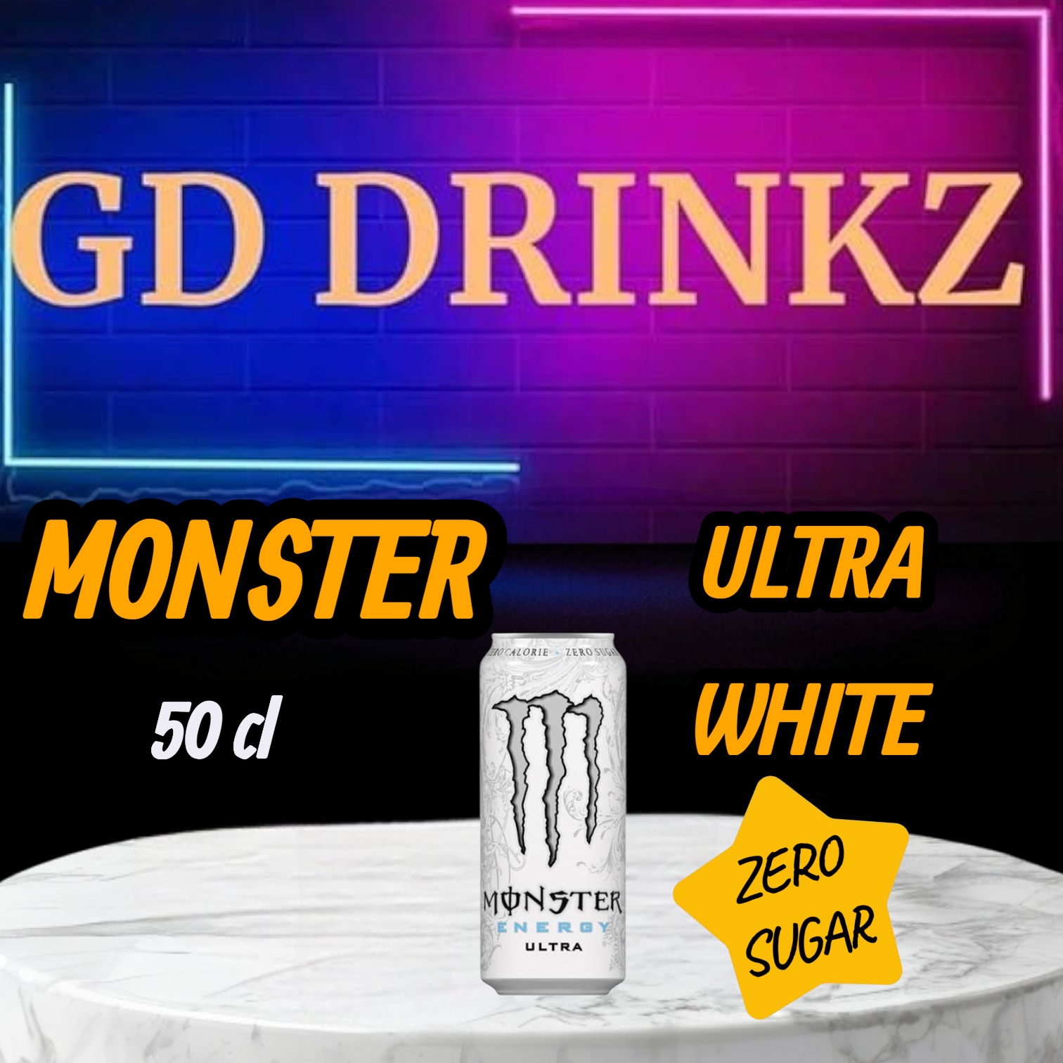 Monster Ultra White 50cl Zéro Sucre (par canette)